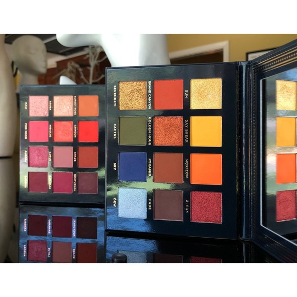 Ace Beaute Scarlet Dusk & Vintage Dawn Eyeshadow Palettes 2 Set Sunset Rainbow - Picture 5 of 12